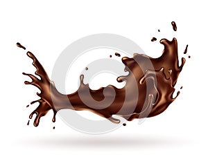 Abstract shape of chocolate splash