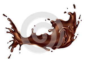 Abstract shape of chocolate splash
