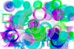 Abstract shape generative design art background. Pattern, circle, paper, canvas & texture.