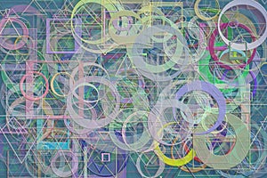 Abstract shape generative design art background. Pattern, color, drawing, paper & illustration.
