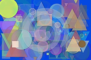 Abstract shape generative design art background. Pattern, rectangle, template, color & digital.