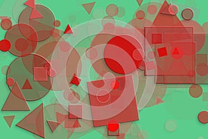 Abstract shape generative design art background. Pattern, square