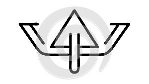 Abstract Shape Icon Vector Illustration, Geometric Pattern Design Element, vector design Generative AI