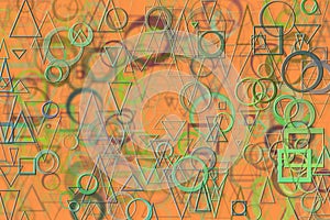Abstract shape illustrations background. Pattern, random, paper, details & style.