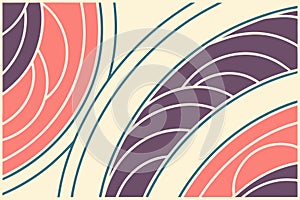 Abstract Shape Pattern Set with Flowing Gradient Designs