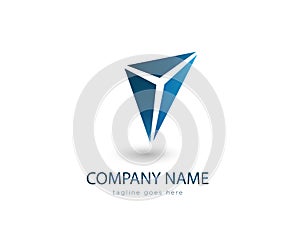 Abstract shape triangle logo