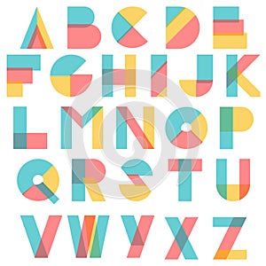 Abstract Shapes Colorful Typography Design photo