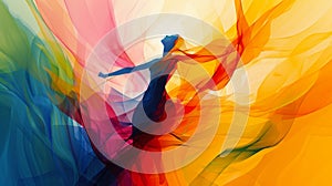 Abstract shapes dance in a symphony of colors, celebrating the harmony of love