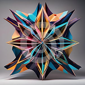 Abstract shapes and forms dancing in a kaleidoscopic display of motion and color, creating a mesmerizing spectacle1