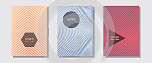 Abstract shapes of multiple lines halftone patterns.