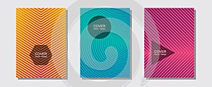 Abstract shapes of multiple lines halftone patterns.