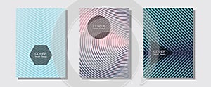 Abstract shapes of multiple lines halftone patterns.
