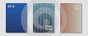 Abstract shapes of multiple lines halftone patterns.