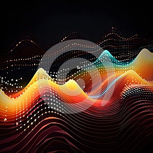 Abstract shapes and patterns to convey amplitude variations