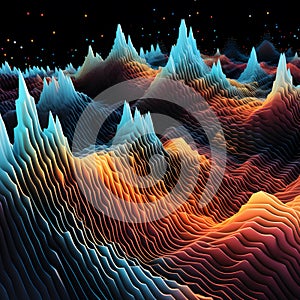 Abstract shapes and patterns to convey amplitude variations