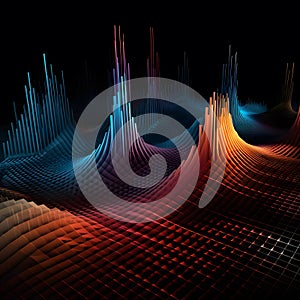 Abstract shapes and patterns to convey amplitude variations