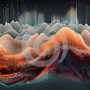 Abstract shapes and patterns to convey amplitude variations