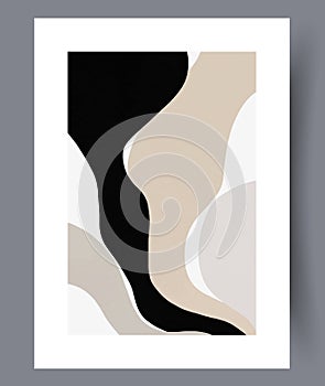 Abstract shapes simple picture wall art print