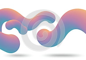 Abstract shapes with smooth, flowing curves create a dynamic composition. The