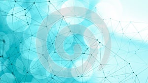 Triangles shapes dots chaos, digital technology network