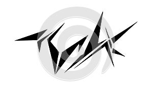 Abstract Sharp Geometric Forms Dynamic Edgy Design Vector, vector design Generative AI