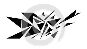 Abstract Sharp Geometric Shards, Dynamic Fractured Design Element, vector design Generative AI