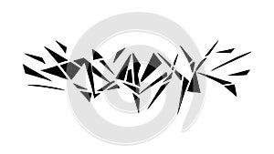 Abstract Sharp Geometric Shattered Forms Vector, vector design Generative AI