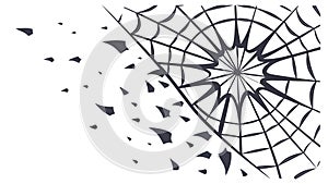 Abstract Shattered Explosion Geometric Pattern, vector design Generative AI