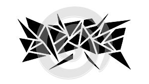 Abstract Shattered Geometric Shapes Pattern, vector design Generative AI