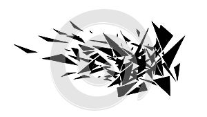 Abstract Shattered Glass Effect Vector, Dynamic Broken Design, vector design Generative AI