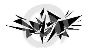 Abstract Shattered Glass Shards Dynamic Breakage Effect, vector design Generative AI