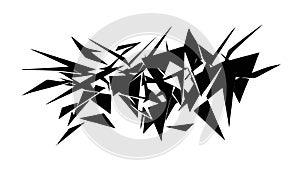 Abstract Shattered Glass Shards, vector design Generative AI