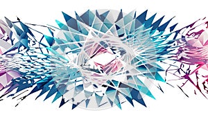 Abstract Shattered Ice Pattern - Dynamic Geometric Fragments, vector design Generative AI
