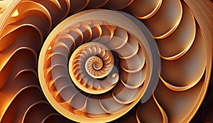 Abstract shell fractal. Generative ai