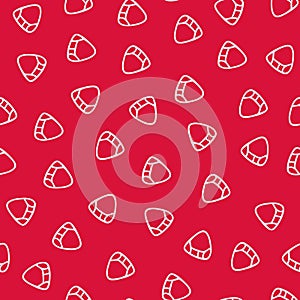 Abstract shell shape on red background pattern.