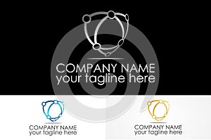 Abstract shield electrict logo