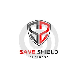 Abstract shield inisial SS logo design inspiration