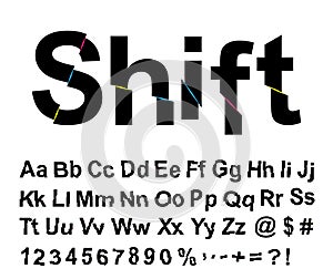 Abstract shift font