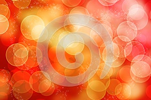 Abstract shiny bokeh red yellow background