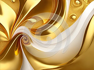 Abstract shiny color gold wave design element background