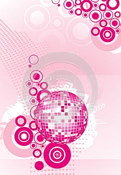 Abstract shiny disco ball background