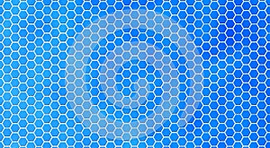 Abstract Shiny Hexagonal Texture in Blue Gradient Background