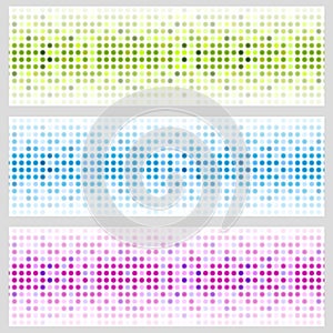 Abstract shiny light circles vector banners
