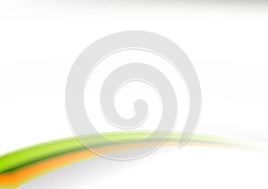 Abstract Shiny Orange White and Green Wave Business Background Vector