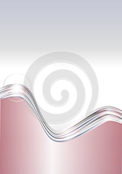 Abstract Shiny Pink Metal Board Overlaid on Gradating Grey Background