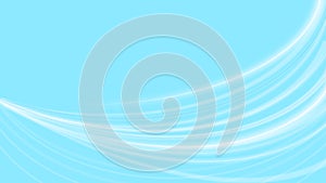 Abstract Shiny White Curves or Light Rays in Light Blue Background