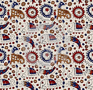Abstract, shirting design, Ajrakh Pattern, Background digital printing textile pattern