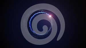 Abstract shockwave light background spiralling with energy halo