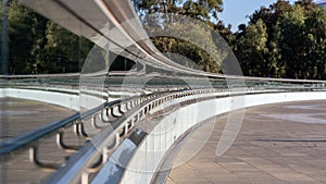 Abstract shot of the river torrens footbridge in adelaide south australia on april 2nd 2021