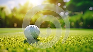 Abstract shots of golf on the field